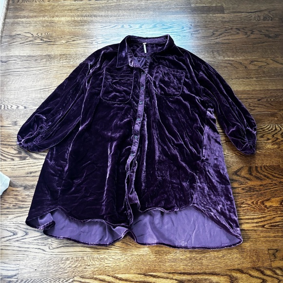 Free People Lux Purple Shirtdress - Picture 9 of 12